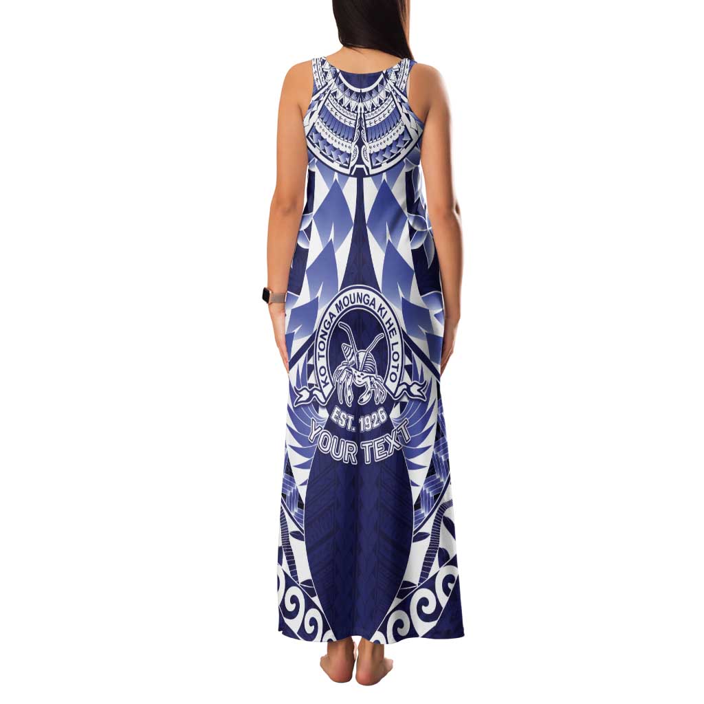 Personalised Tonga Queen Salote College Tank Maxi Dress Centenary Navy Version