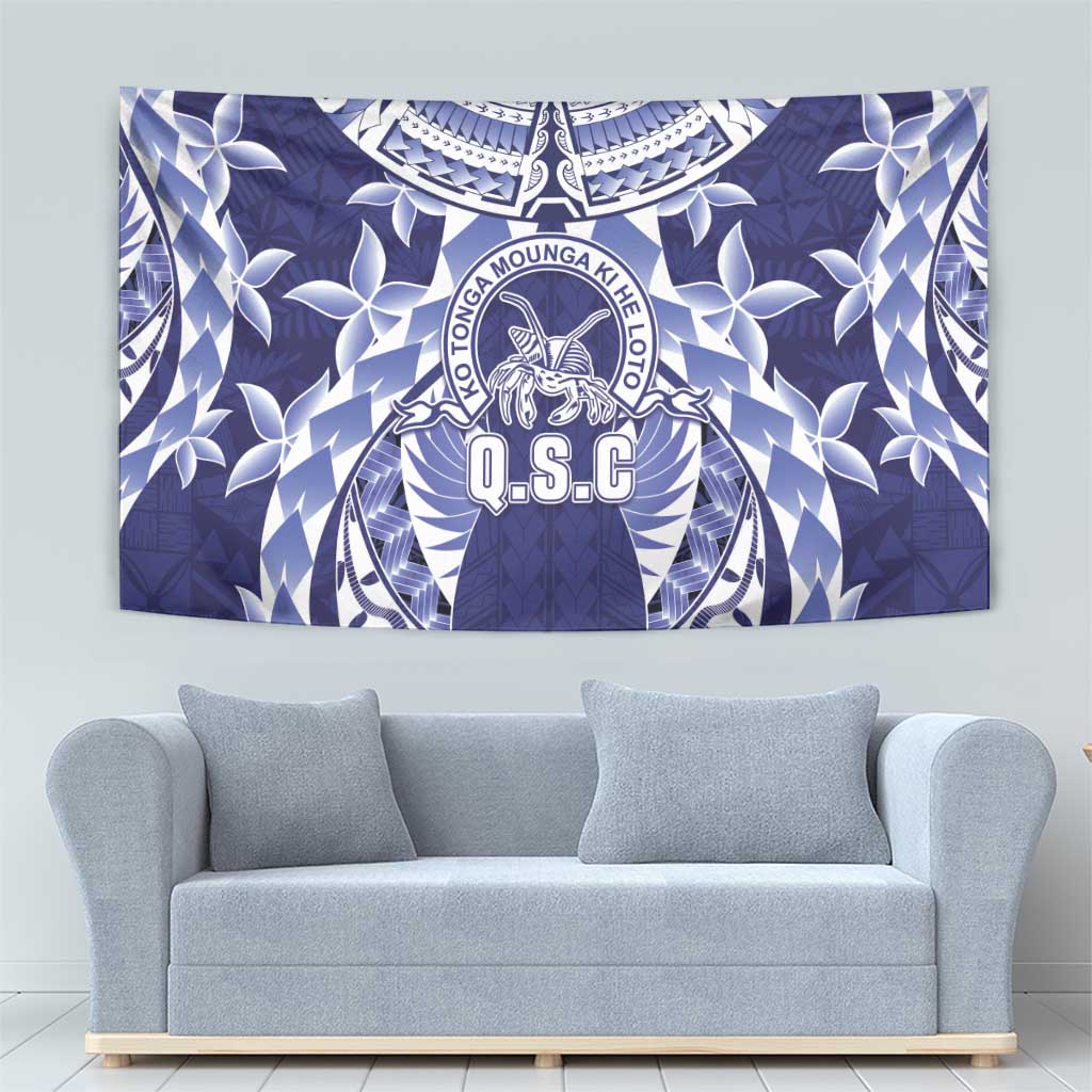 Tonga Queen Salote College Tapestry Centenary Navy Version