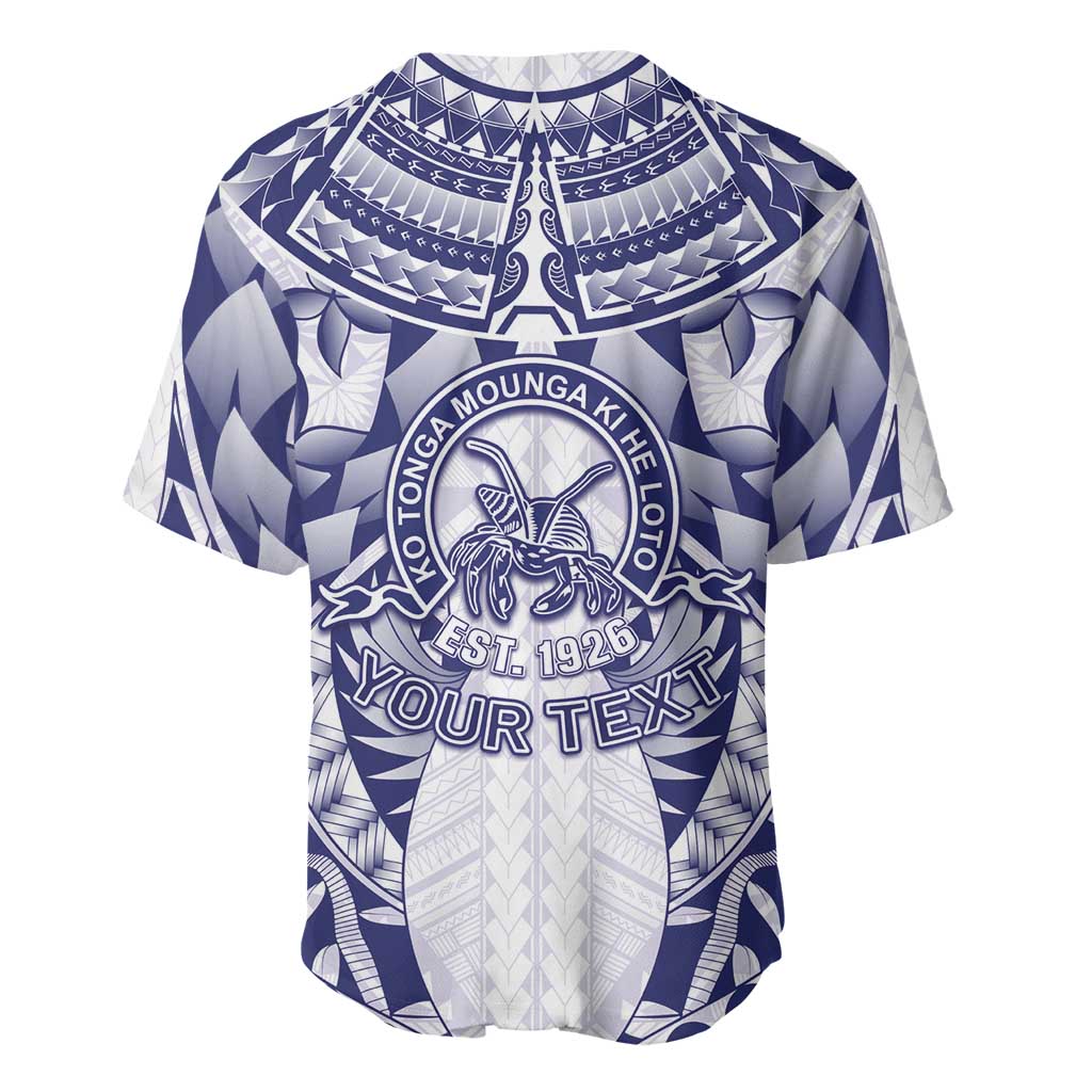 Personalised Tonga Queen Salote College Baseball Jersey Centenary White Version