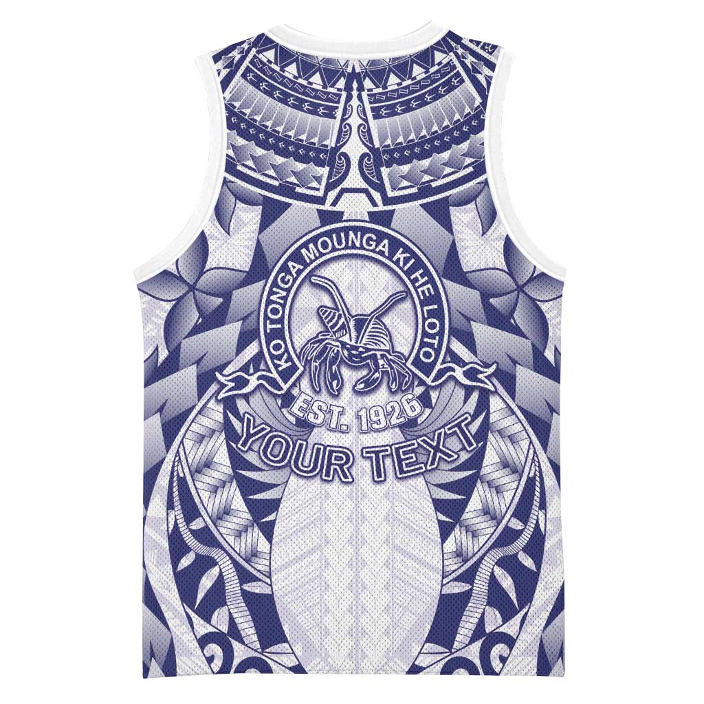 Personalised Tonga Queen Salote College Basketball Jersey Centenary White Version