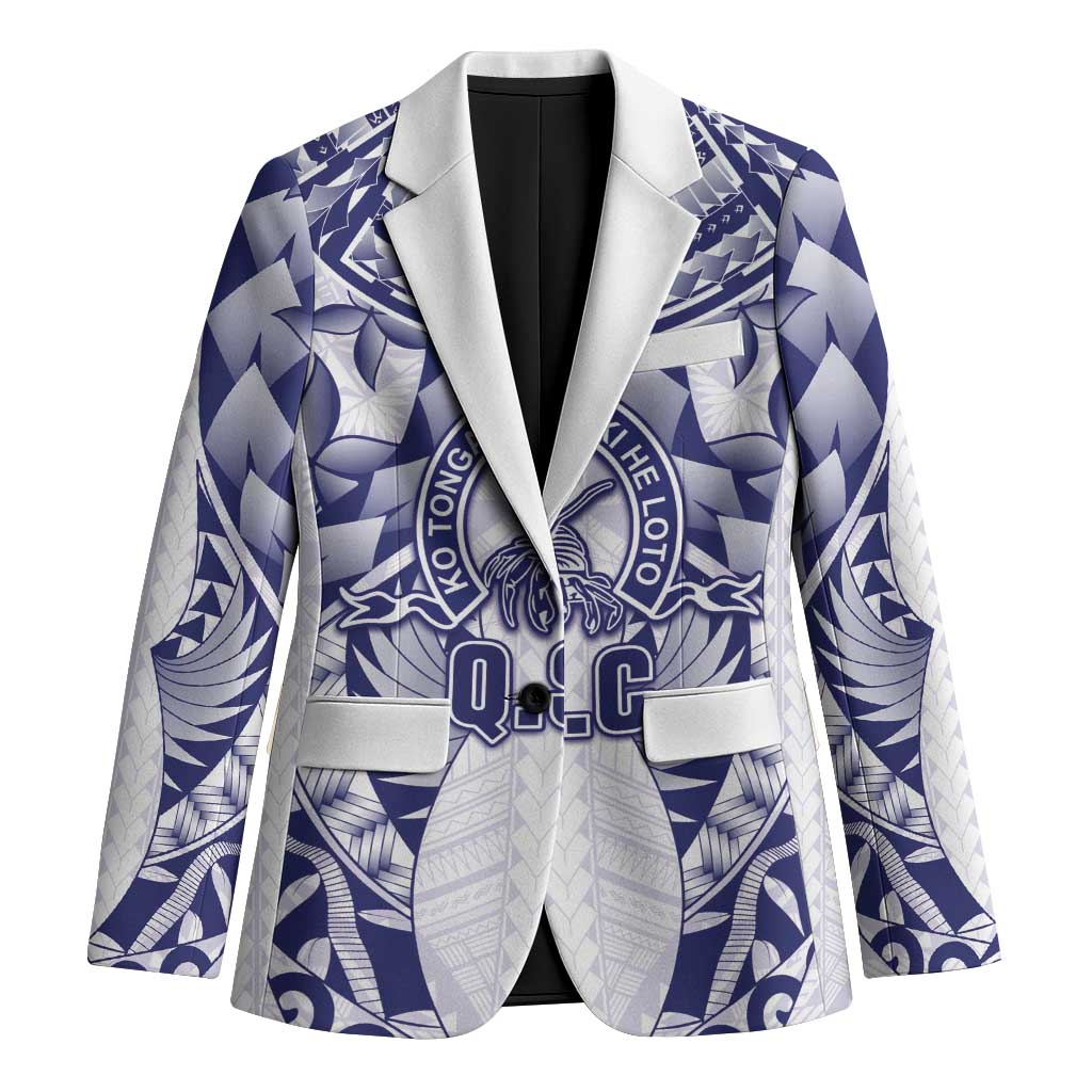 Personalised Tonga Queen Salote College Blazer Centenary White Version