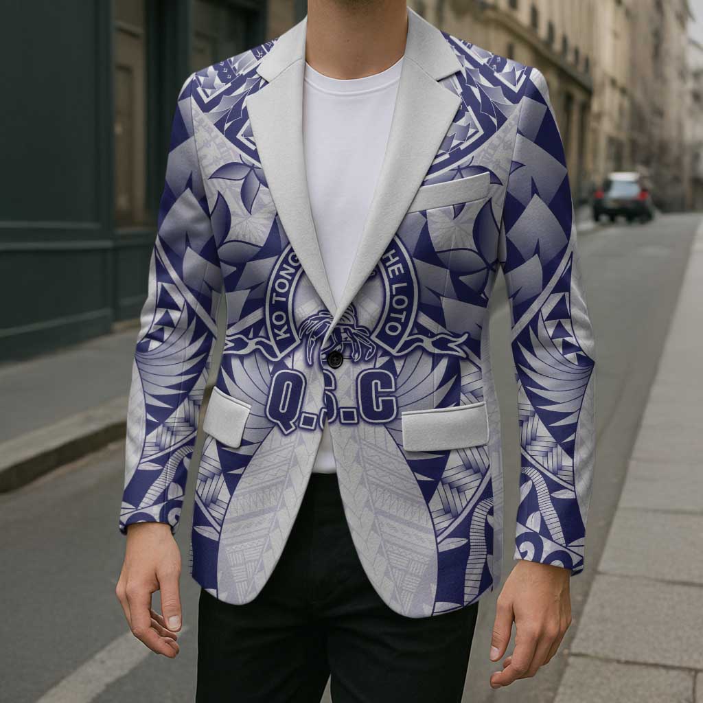 Personalised Tonga Queen Salote College Blazer Centenary White Version