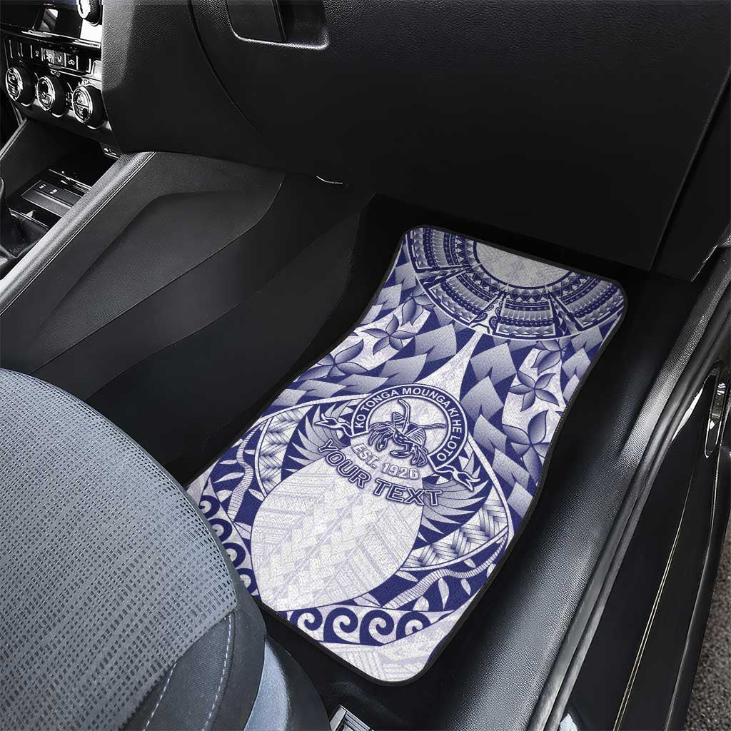 Personalised Tonga Queen Salote College Car Mats Centenary White Version