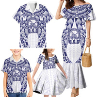 Personalised Tonga Queen Salote College Family Matching Mermaid Dress and Hawaiian Shirt Centenary White Version