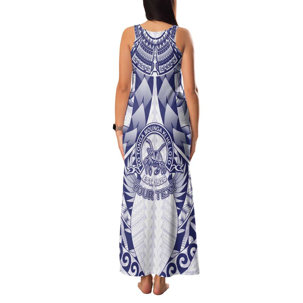 Personalised Tonga Queen Salote College Family Matching Tank Maxi Dress and Hawaiian Shirt Centenary White Version