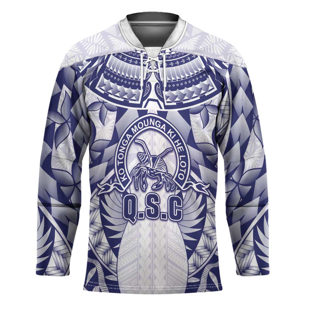 Personalised Tonga Queen Salote College Hockey Jersey Centenary White Version