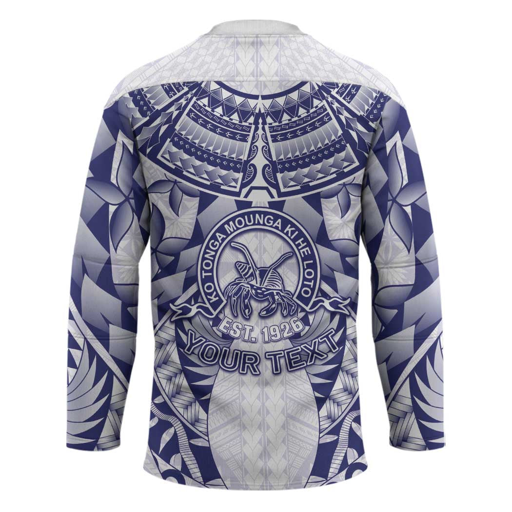 Personalised Tonga Queen Salote College Hockey Jersey Centenary White Version