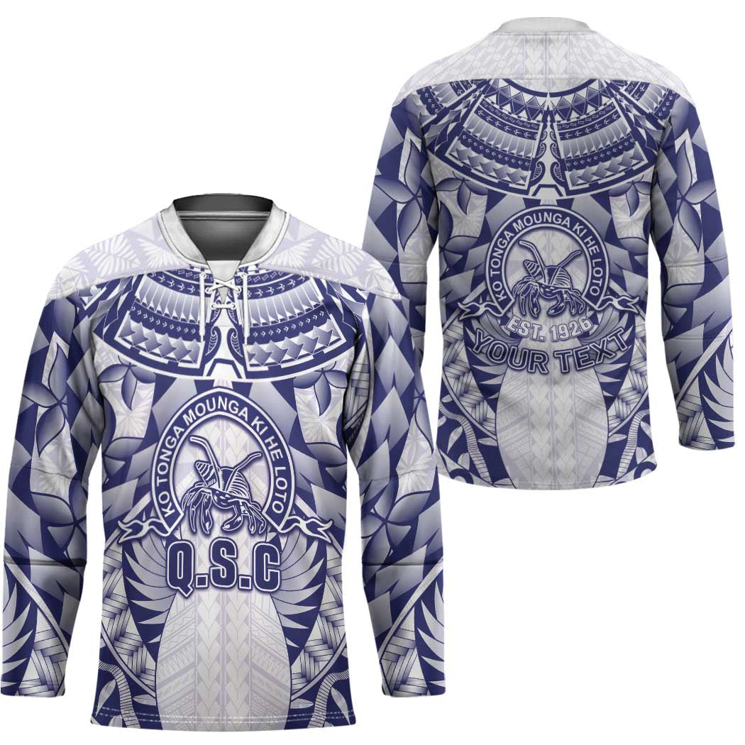 Personalised Tonga Queen Salote College Hockey Jersey Centenary White Version