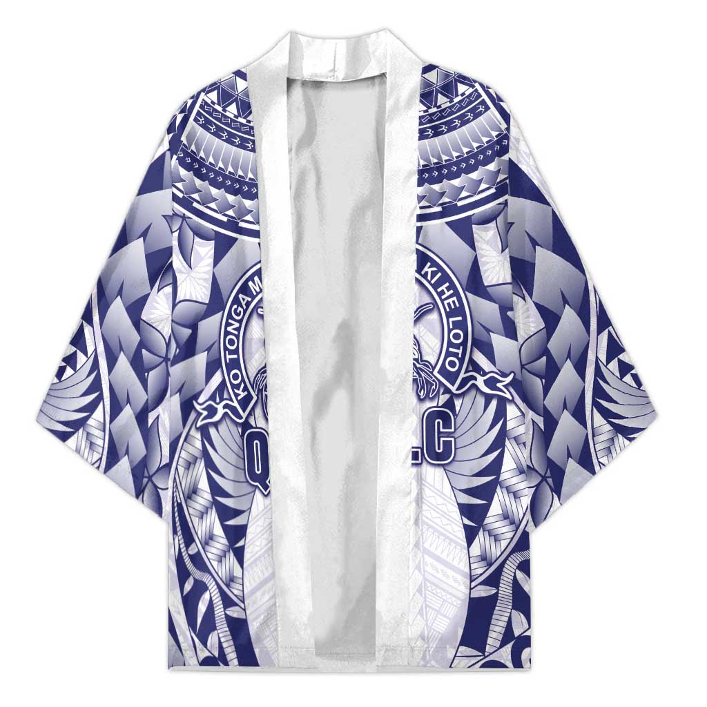 Personalised Tonga Queen Salote College Kimono Centenary White Version