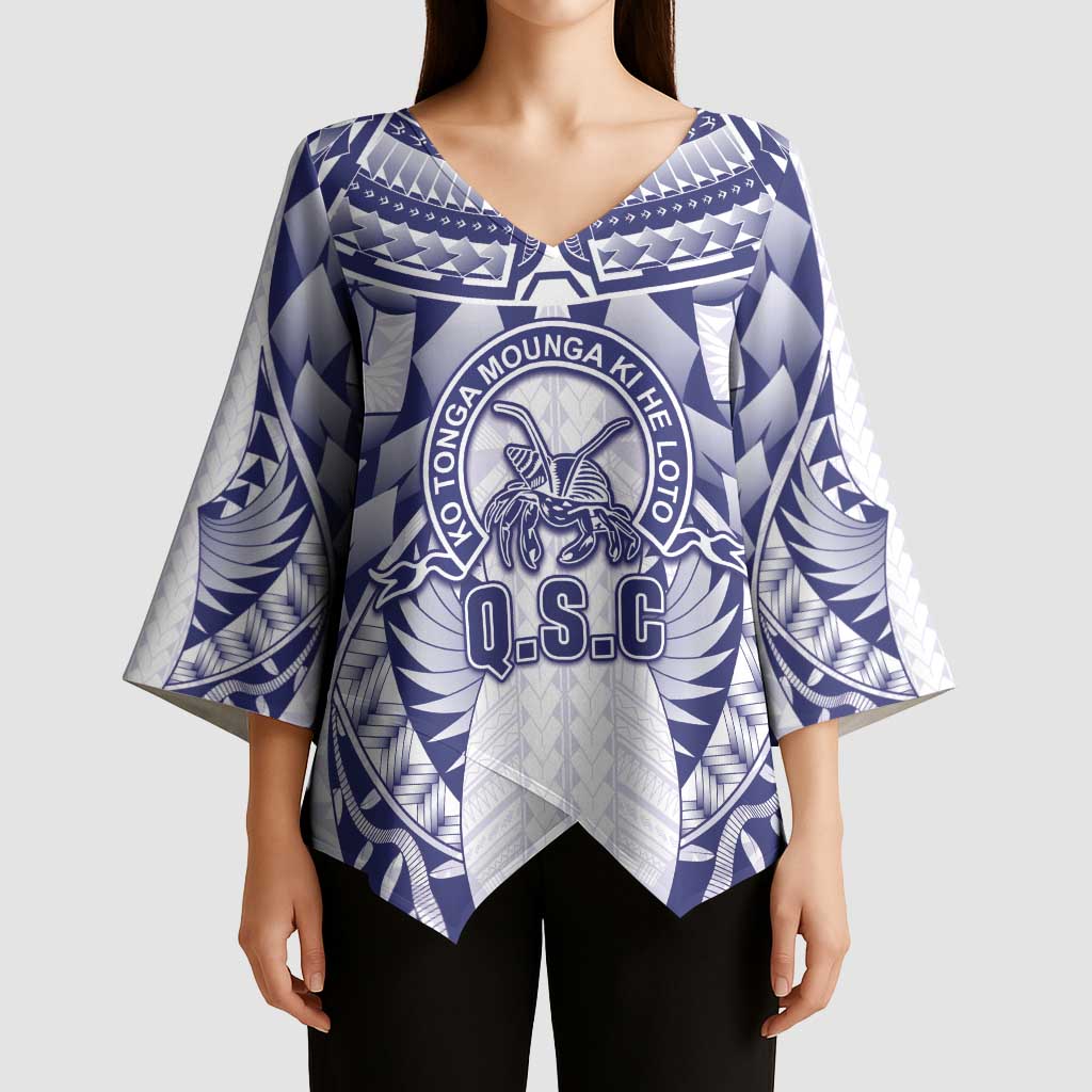 Personalised Tonga Queen Salote College Kimono Sleeve Blouse Centenary White Version