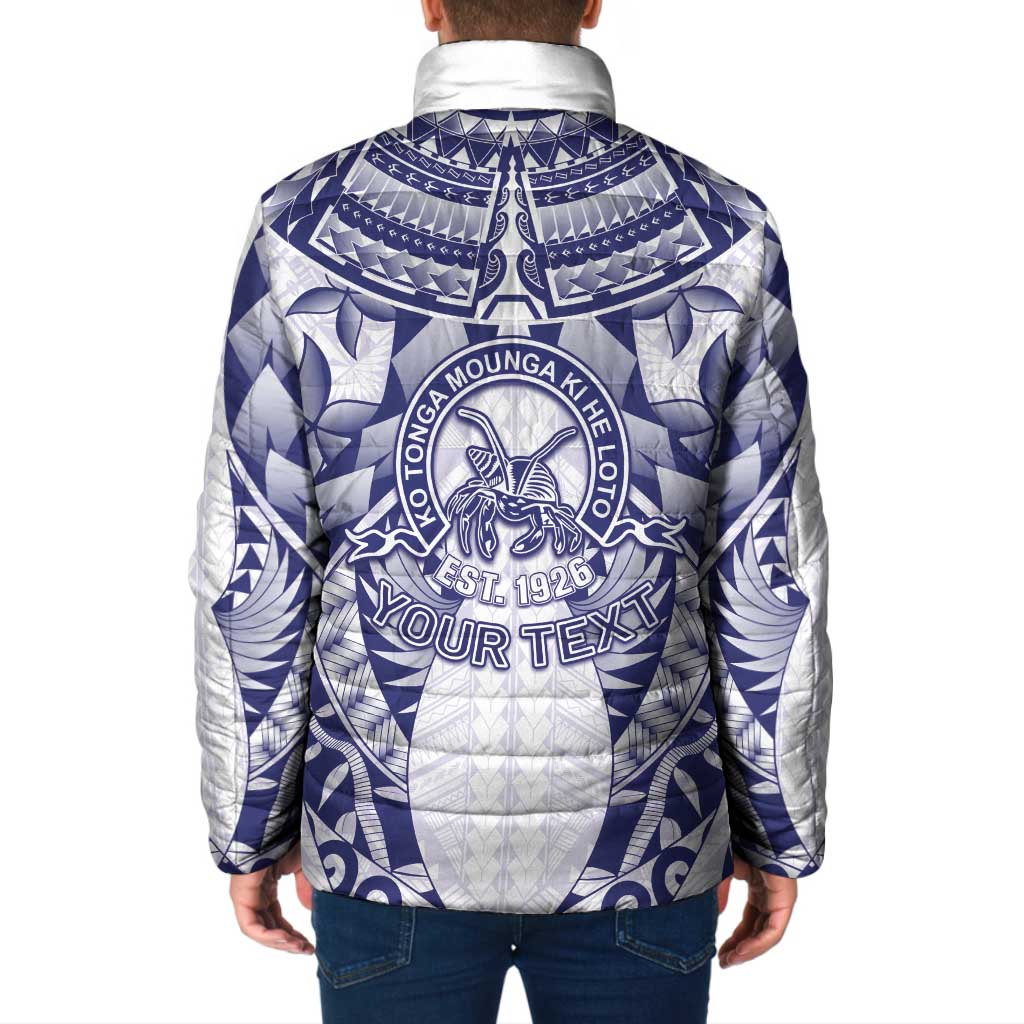 Personalised Tonga Queen Salote College Padded Jacket Centenary White Version