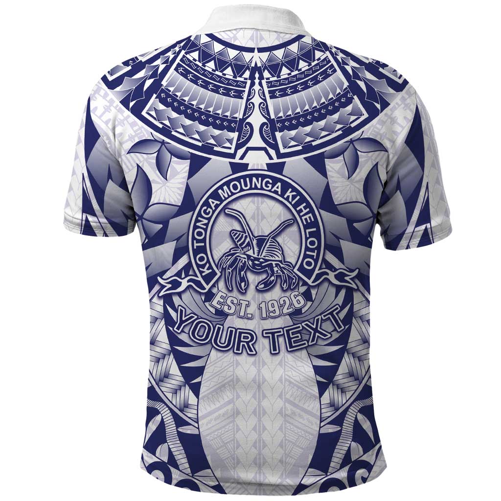 Personalised Tonga Queen Salote College Polo Shirt Centenary White Version