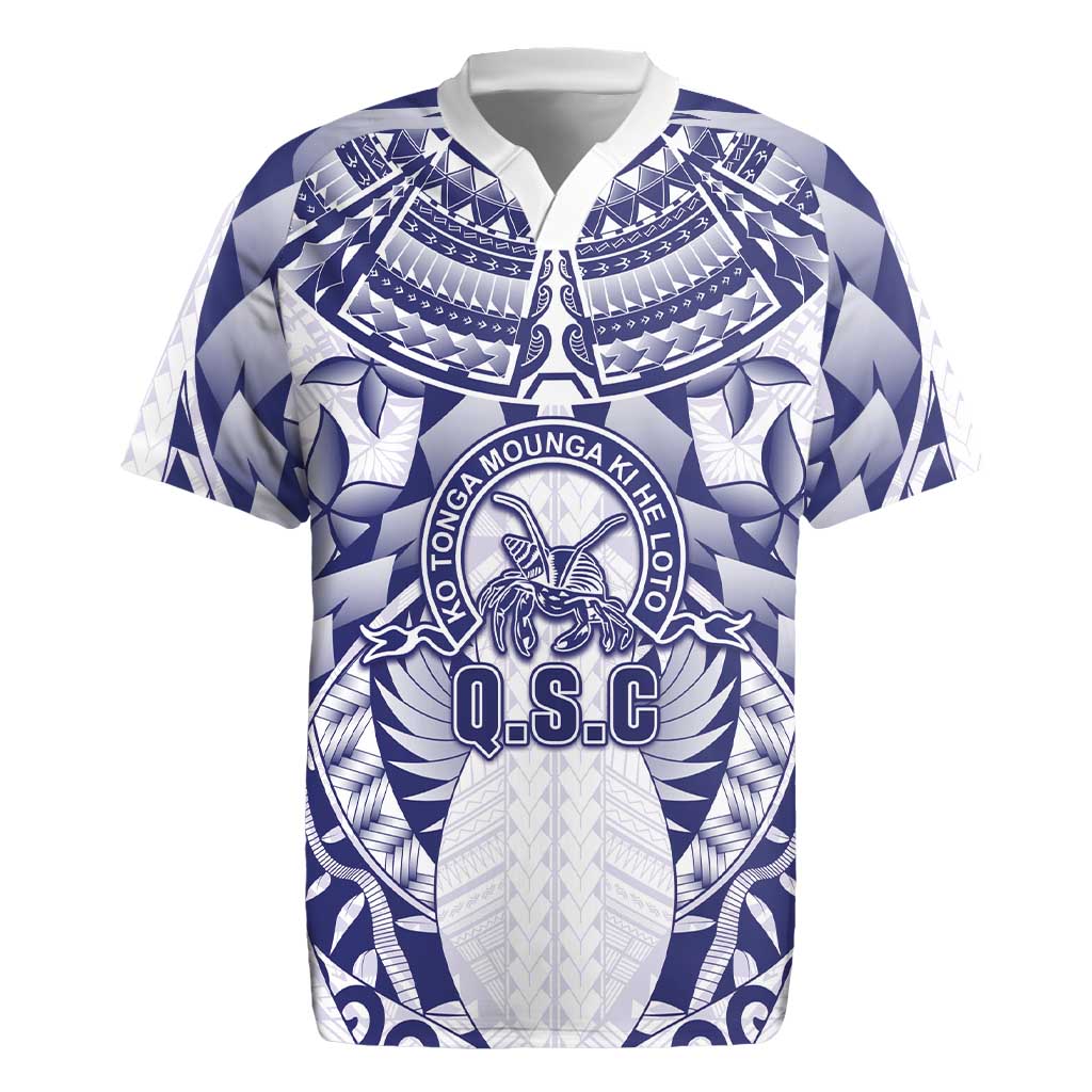 Personalised Tonga Queen Salote College Rugby Jersey Centenary White Version