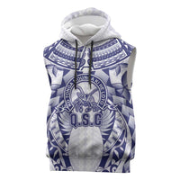 Personalised Tonga Queen Salote College Sleeveless Hoodie Centenary White Version