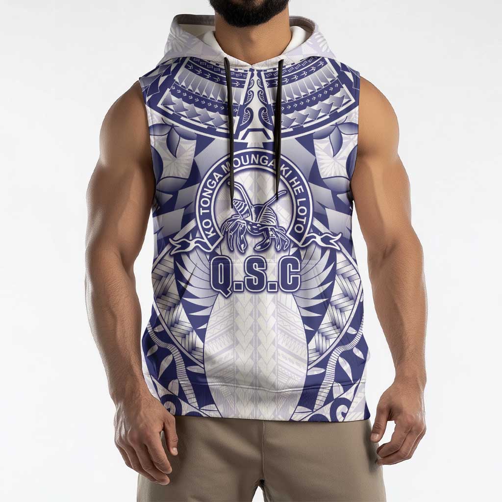 Personalised Tonga Queen Salote College Sleeveless Hoodie Centenary White Version