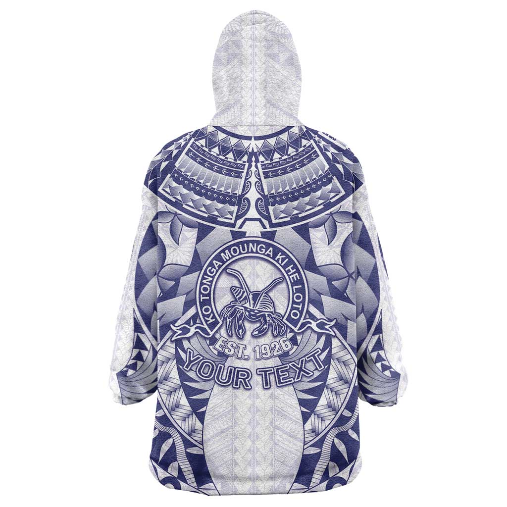 Personalised Tonga Queen Salote College Wearable Blanket Hoodie Centenary White Version