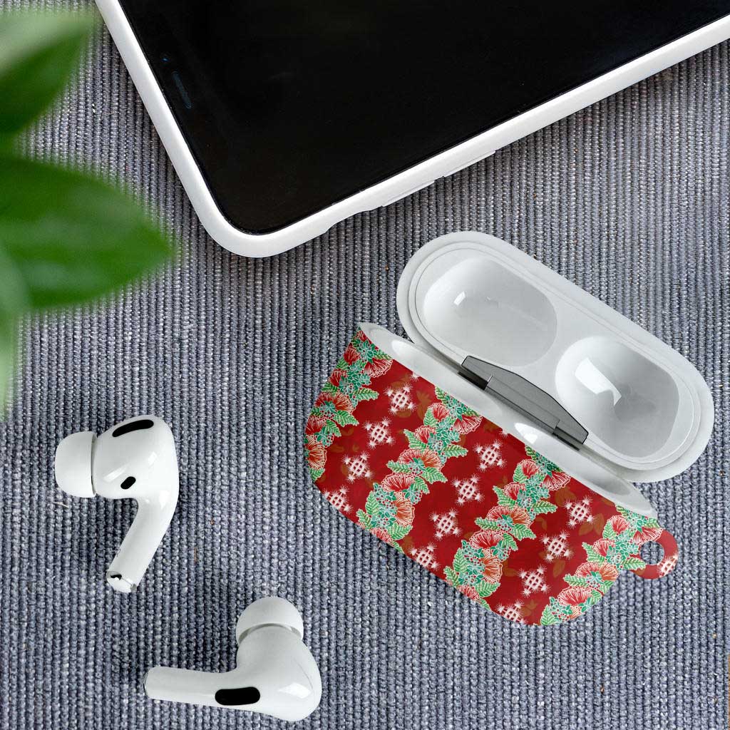 Hawaii Ohia Lehua AirPods Case Tropical Vibes Crimson