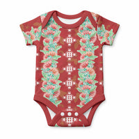 Hawaii Ohia Lehua Baby Onesie Tropical Vibes Crimson LT05 Crimson - Polynesian Pride