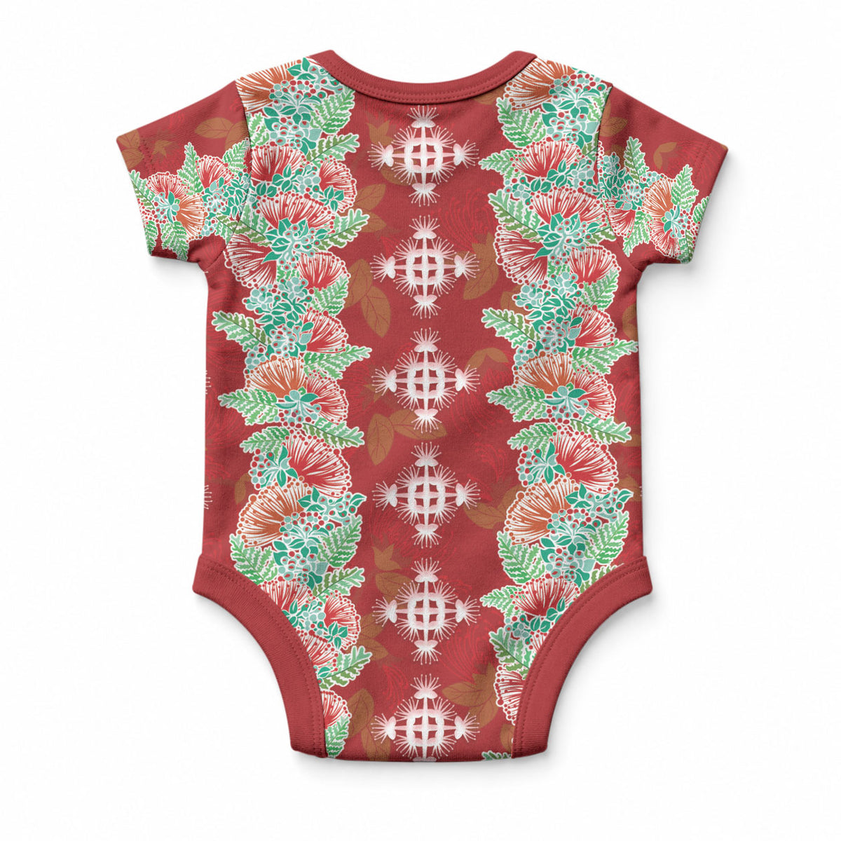 Hawaii Ohia Lehua Baby Onesie Tropical Vibes Crimson LT05 - Polynesian Pride