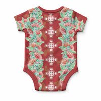 Hawaii Ohia Lehua Baby Onesie Tropical Vibes Crimson LT05 - Polynesian Pride
