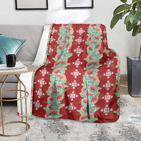 Hawaii Ohia Lehua Blanket Tropical Vibes Crimson