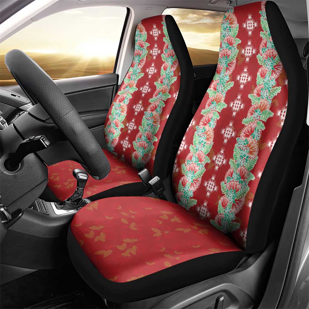 Hawaii Ohia Lehua Car Seat Cover Tropical Vibes Crimson