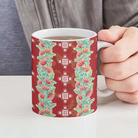 Hawaii Ohia Lehua Ceramic Mug Tropical Vibes Crimson