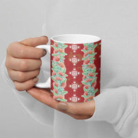 Hawaii Ohia Lehua Ceramic Mug Tropical Vibes Crimson