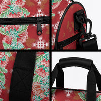 Hawaii Ohia Lehua Duffle Bag Tropical Vibes Crimson LT05 - Polynesian Pride