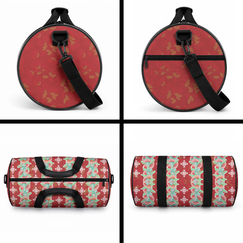 Hawaii Ohia Lehua Duffle Bag Tropical Vibes Crimson LT05 - Polynesian Pride
