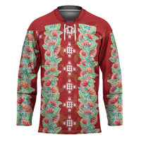 Hawaii Ohia Lehua Hockey Jersey Tropical Vibes Crimson