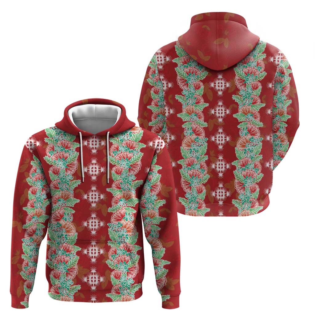 Hawaii Ohia Lehua Hoodie Tropical Vibes Crimson