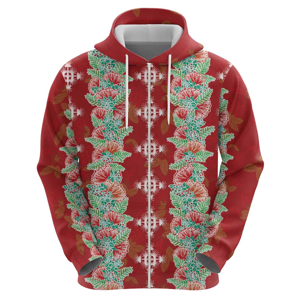 Hawaii Ohia Lehua Hoodie Tropical Vibes Crimson