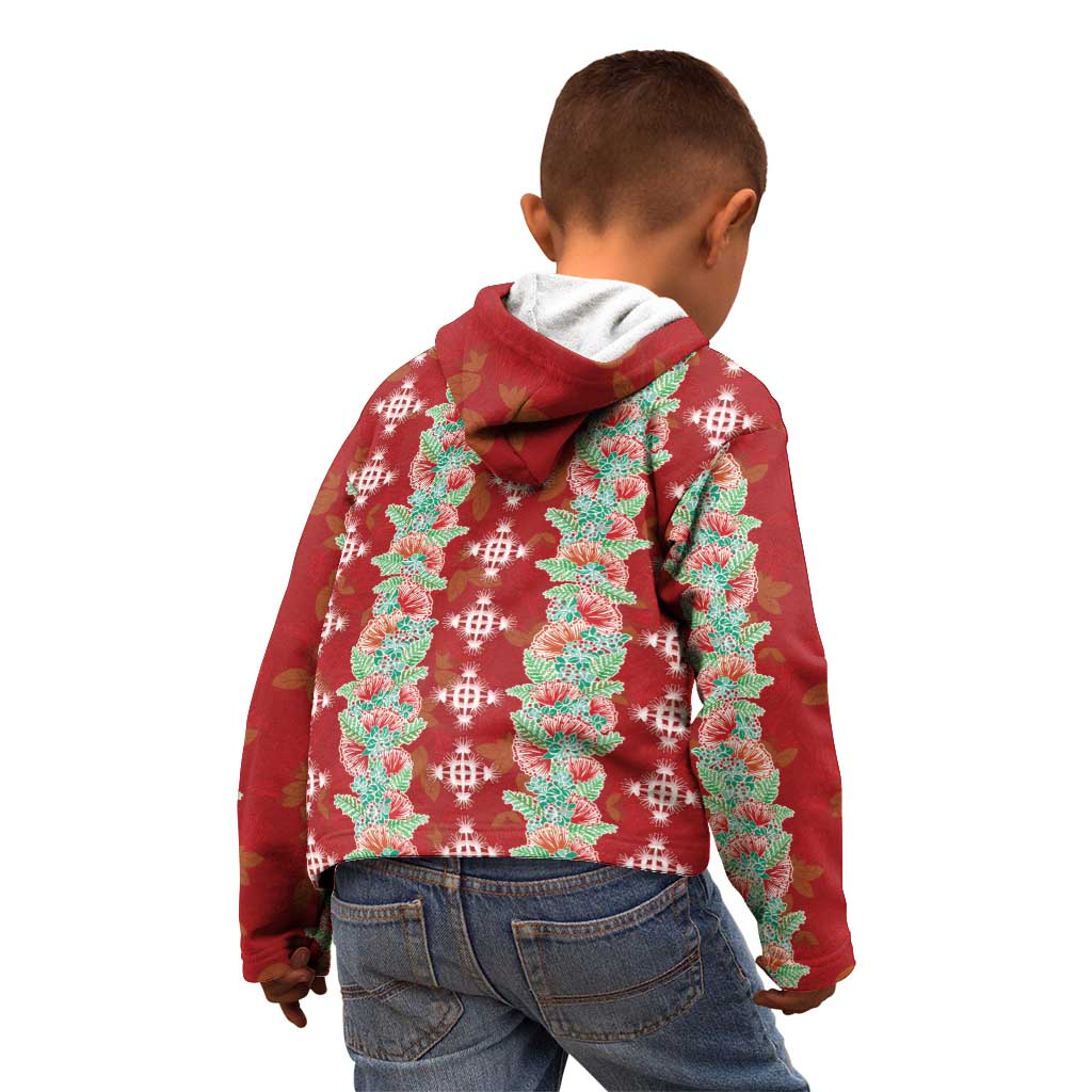 Hawaii Ohia Lehua Kid Hoodie Tropical Vibes Crimson