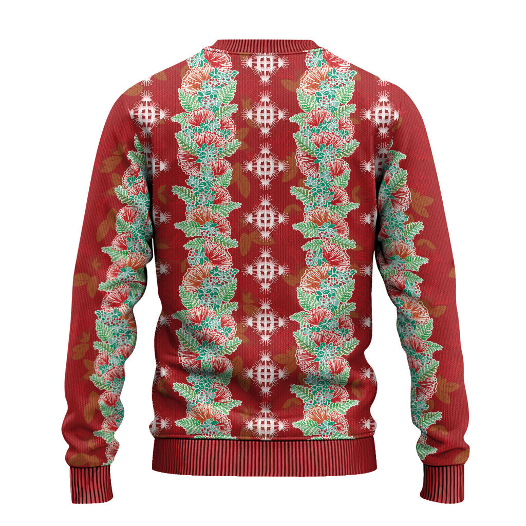 Hawaii Ohia Lehua Ugly Christmas Sweater Tropical Vibes Crimson LT05 - Polynesian Pride