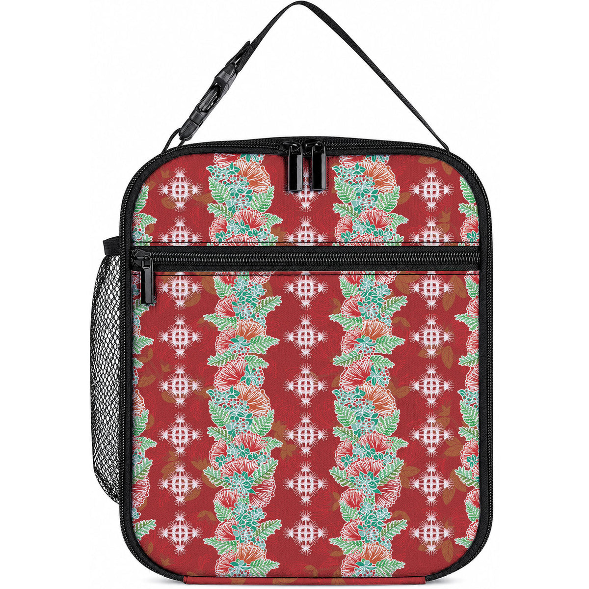Hawaii Ohia Lehua Lunch Bag Tropical Vibes Crimson LT05 10.2 × 8.3 × 4.3 inch Crimson - Polynesian Pride