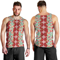 Hawaii Ohia Lehua Men Tank Top Tropical Vibes Crimson
