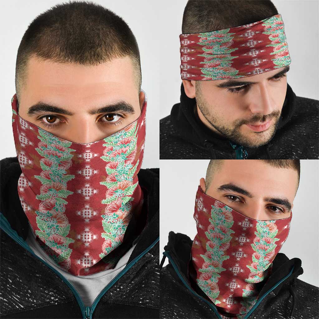 Hawaii Ohia Lehua Neck Gaiter Tropical Vibes Crimson