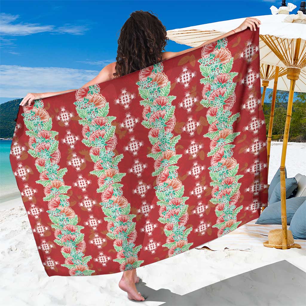 Hawaii Ohia Lehua Sarong Tropical Vibes Crimson