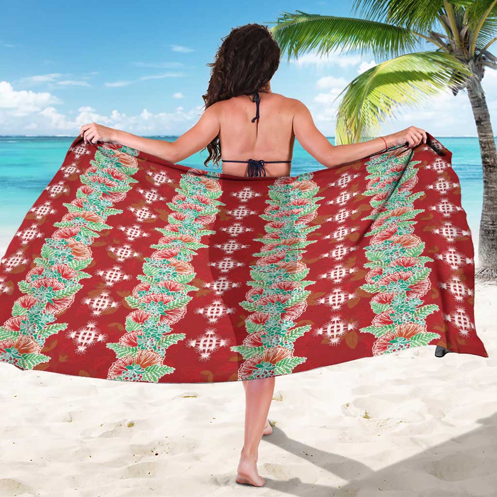 Hawaii Ohia Lehua Sarong Tropical Vibes Crimson