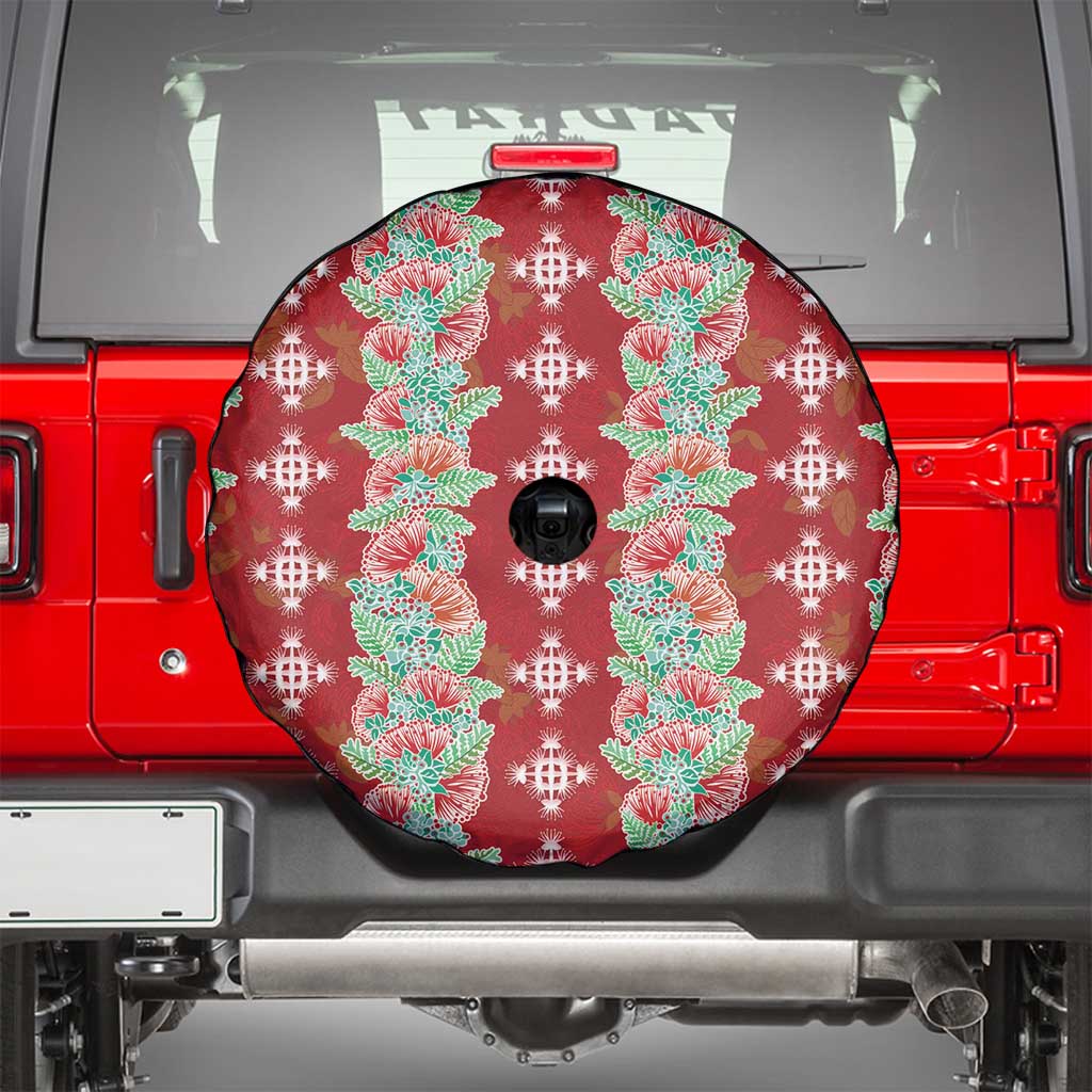 Hawaii Ohia Lehua Spare Tire Cover Tropical Vibes Crimson