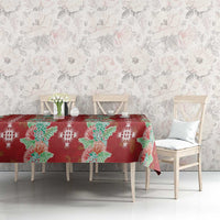 Hawaii Ohia Lehua Tablecloth Tropical Vibes Crimson