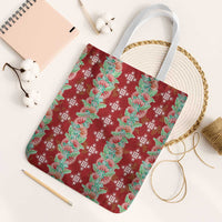 Hawaii Ohia Lehua Tote Bag Tropical Vibes Crimson