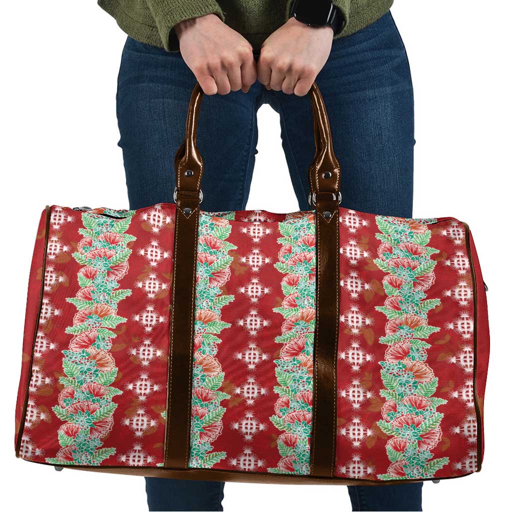 Hawaii Ohia Lehua Travel Bag Tropical Vibes Crimson