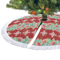 Hawaii Ohia Lehua Tree Skirt Tropical Vibes Crimson LT05 - Polynesian Pride