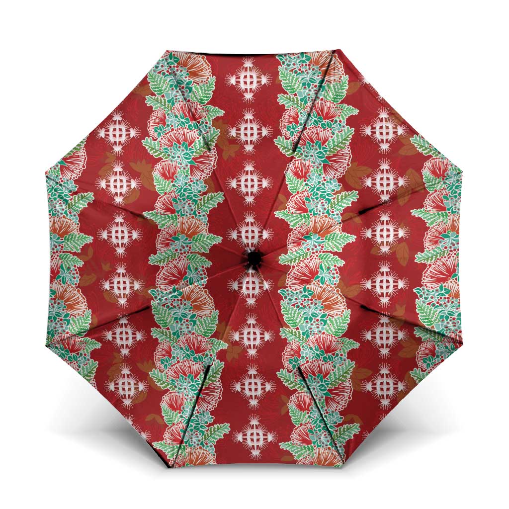 Hawaii Ohia Lehua Umbrella Tropical Vibes Crimson