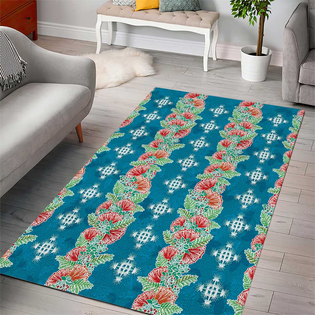 Hawaii Ohia Lehua Area Rug Tropical Vibes Teal