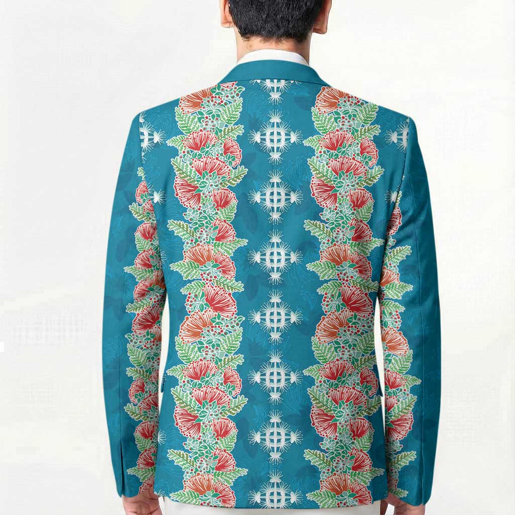 Hawaii Ohia Lehua Blazer Tropical Vibes Teal