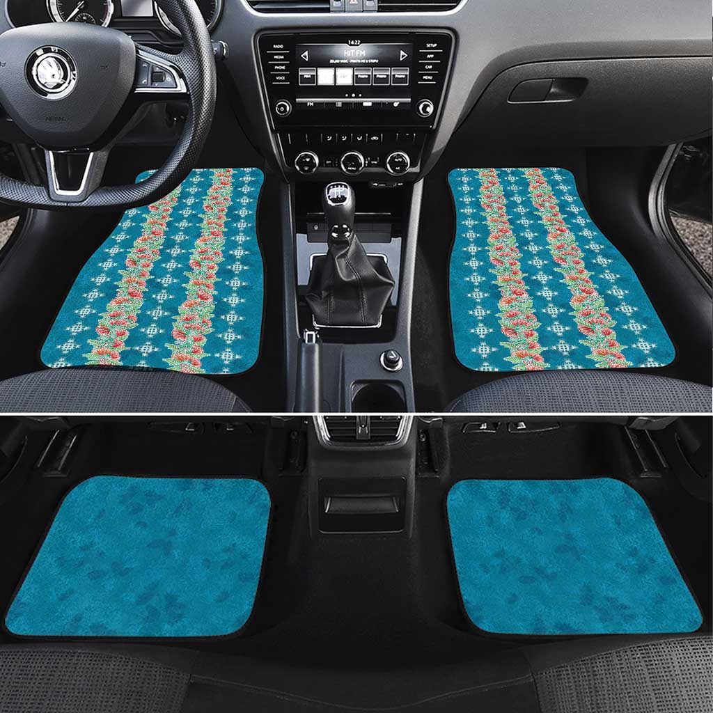 Hawaii Ohia Lehua Car Mats Tropical Vibes Teal