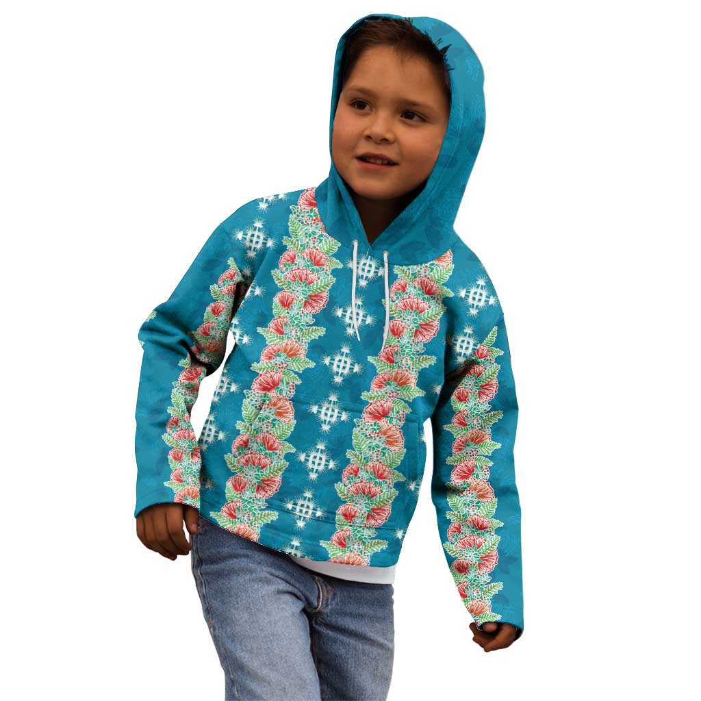 Hawaii Ohia Lehua Kid Hoodie Tropical Vibes Teal